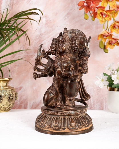 ब्रासोरा® वृंदावन वेणुगोपाल कृष्ण पीतल की प्रतिमा मोर के साथ | एंटीक नीला और सुनहरा रंग | ऊँचाई 20 इंच
