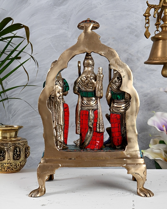 Brassaura® Brass Ram Darbar Idol | Height 13.5 Inches