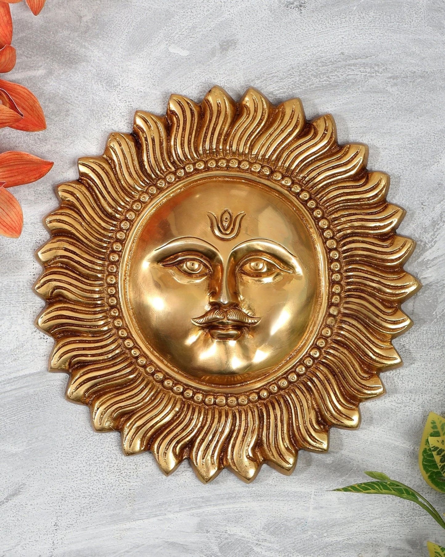 ब्रासोरा® वृंदावन वेणुगोपाल कृष्ण पीतल की प्रतिमा मोर के साथ | एंटीक नीला और सुनहरा रंग | ऊँचाई 20 इंच