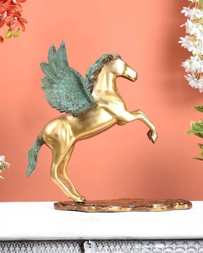 Brassaura® Brass Uchchaihshravas Celestial Horse Statue | Height 16.5 Inches