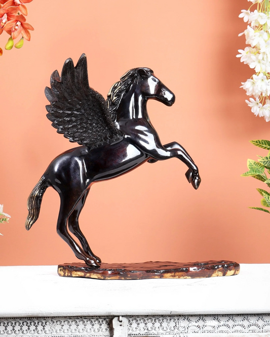 Brassaura® Brass Uchchaihshravas Celestial Horse Statue | Height 16.5 Inches