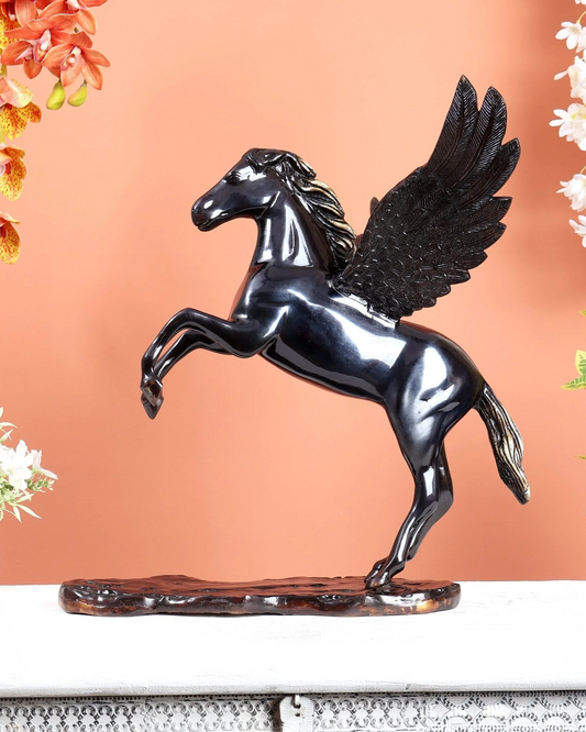 Brassaura® Brass Uchchaihshravas Celestial Horse Statue | Height 16.5 Inches