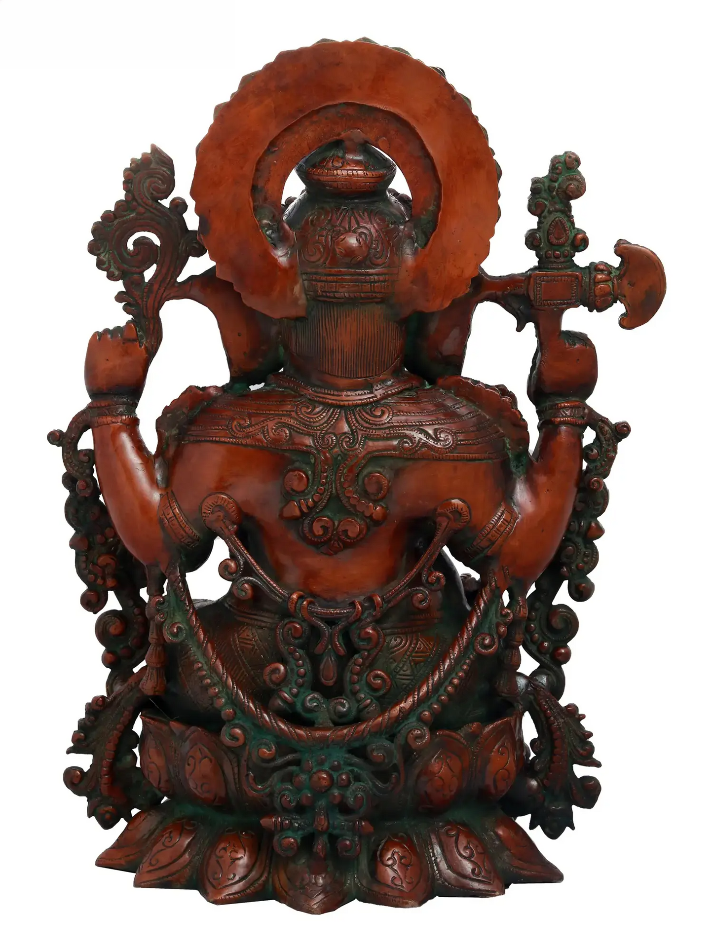 Brassaura™ Ornate Lord Ganesha in Antique Dual Tone Finish | Height 16 Inches & Weight 12.30 kgs
