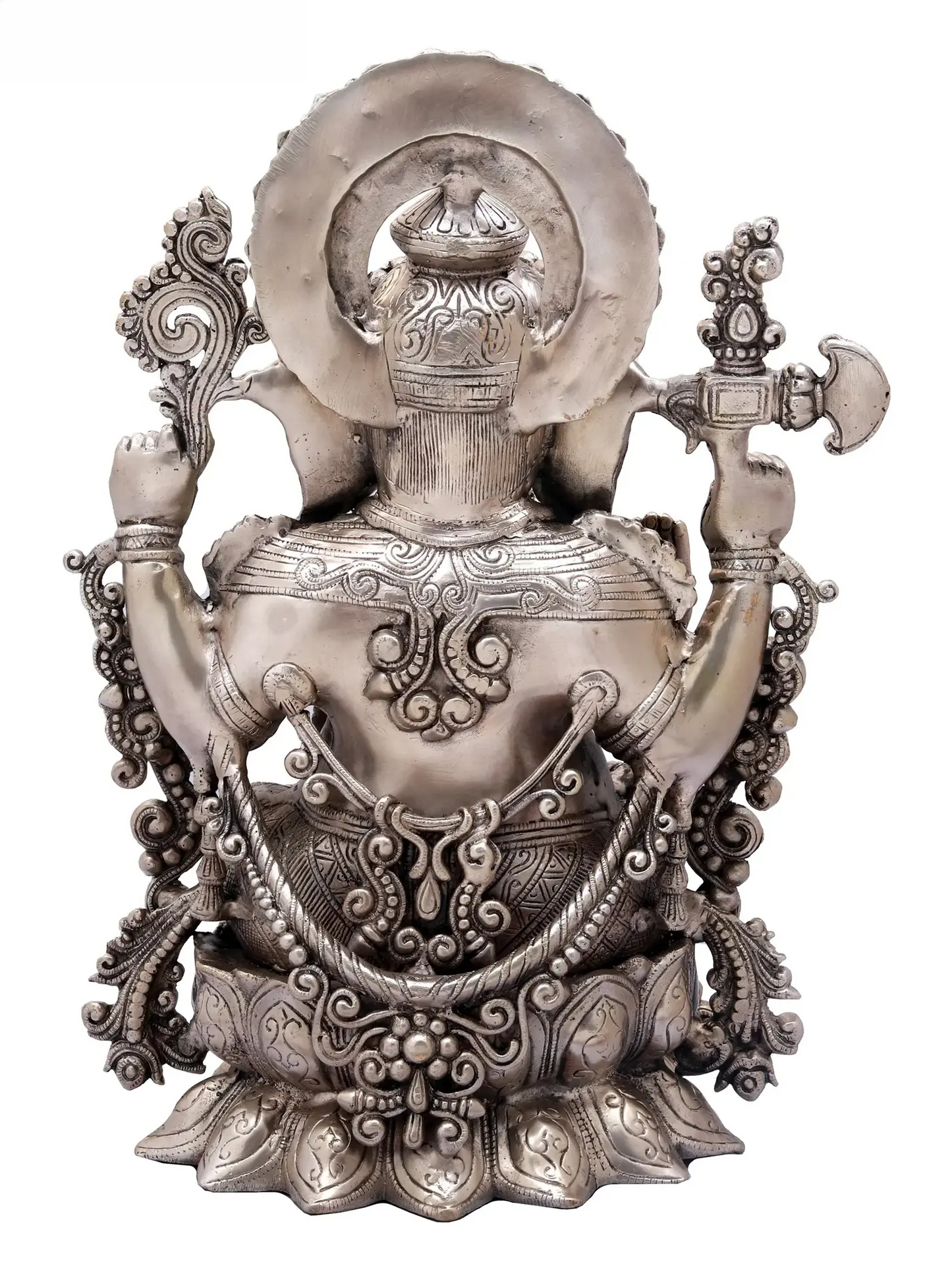 ब्रासौरम™ अलंकृत भगवान गणेश प्राचीन दोहरे टोन फिनिश में | ऊँचाई 16 इंच और वज़न 12.30 किलोग्राम