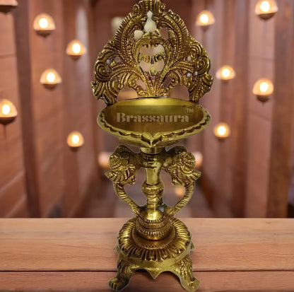 Brassaura™ Brass Decorative Piece – Height 9 Inches, Width 3 Inches, Depth 3.5 Inches & Weight 1.2 Kgs