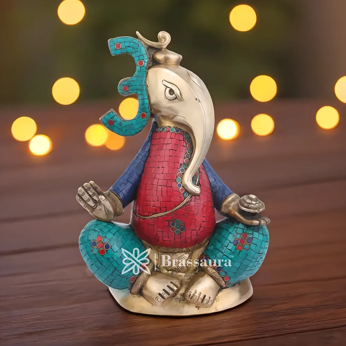 Brassaura™ Brass Ganesha Statue – “Lord of Beginnings” | Height 16 Inches & Weight 11 Kgs