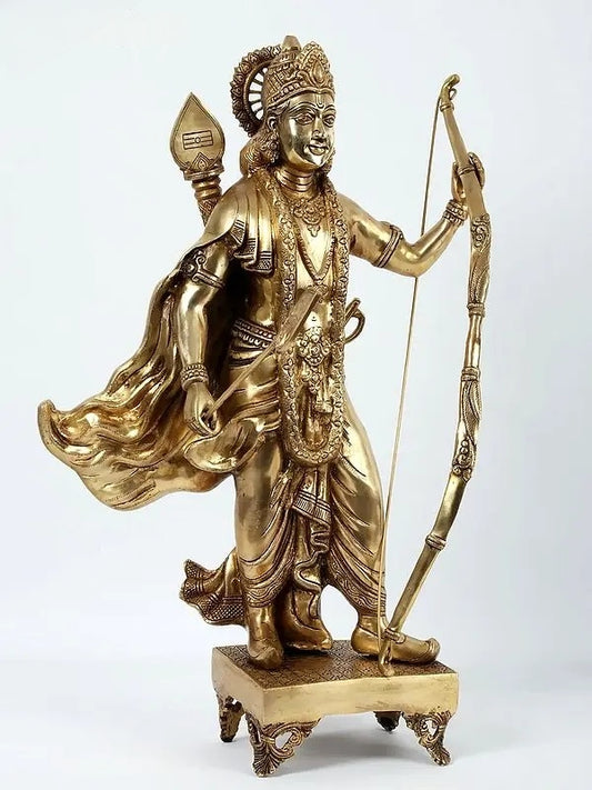 Brassaura™ Brass Ram Statue – Height 68.5 cm (26.97 Inches) | Weight 15.80 Kgs