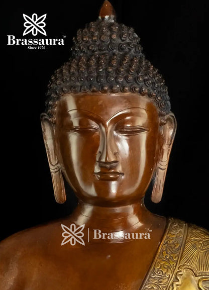 Brass Buddha For Home Décor And Gift Items Weight 22 Kg And Height 25 Inch