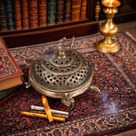 Brass Dhoop Burner For Home Décor And Gift Items Weight .8 kg Height 4 Inch