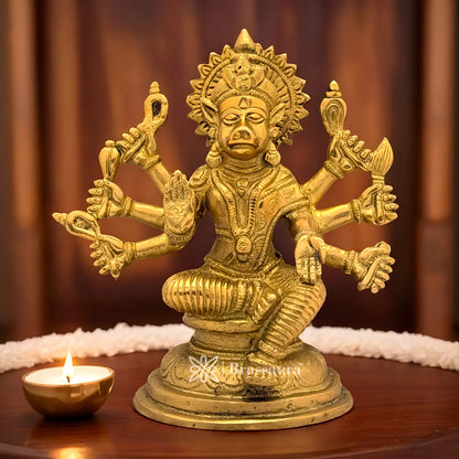 Brassaura™ Brass Varahi Idol – Height 6.4 Inches & Weight 1.5 Kgs | Home Temple & Spiritual Décor