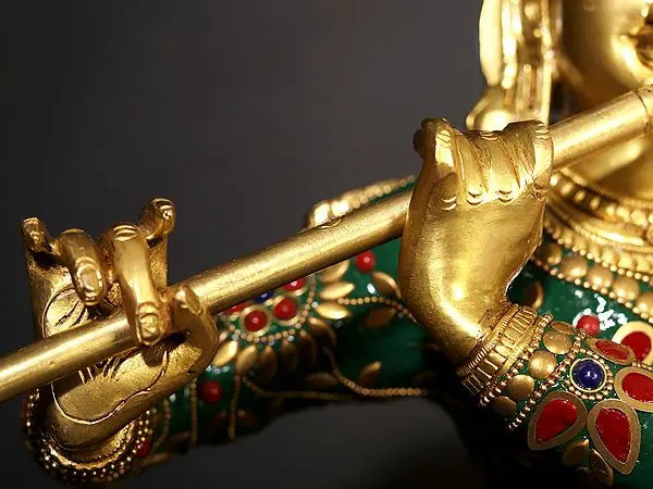 Brassaura® Brass Krishna Statue | Height 23.2 Inches & Weight 9.80 kg
