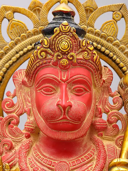ब्रासोरा® वृंदावन वेणुगोपाल कृष्ण पीतल की प्रतिमा मोर के साथ | एंटीक नीला और सुनहरा रंग | ऊँचाई 20 इंच