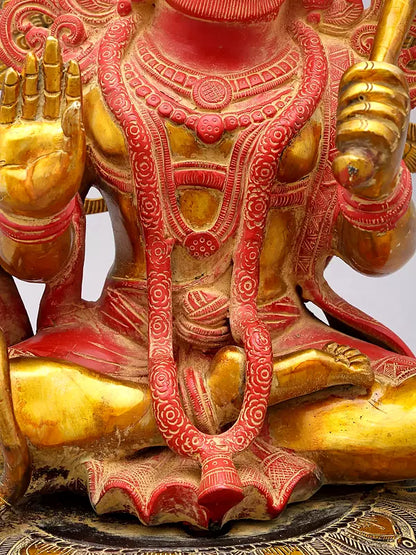 ब्रासोरा® वृंदावन वेणुगोपाल कृष्ण पीतल की प्रतिमा मोर के साथ | एंटीक नीला और सुनहरा रंग | ऊँचाई 20 इंच