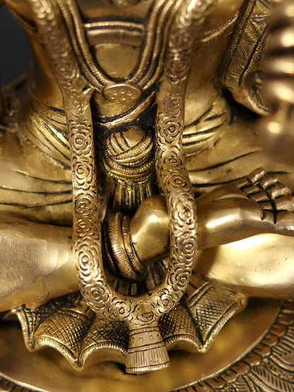 Brassaura® Panchmukhi Hanuman Statue | Brass with Traditional Finish | Height 11.22 Inches & Weight 13.36 kgs