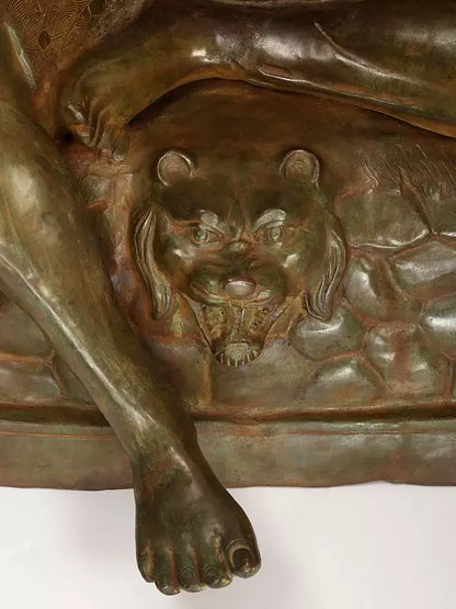 Brassaura® Brass Large Sitting Shiva Statue | Height 57 Inches & Weight 135.10 kg