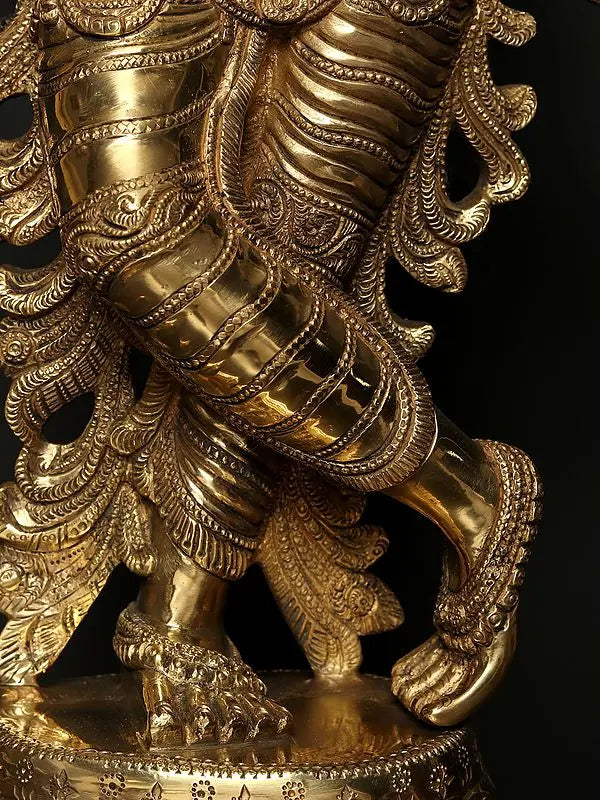 Brassaura® Brass Krishna Ji Statue | Height 26 Inches & Weight 14.35 kg