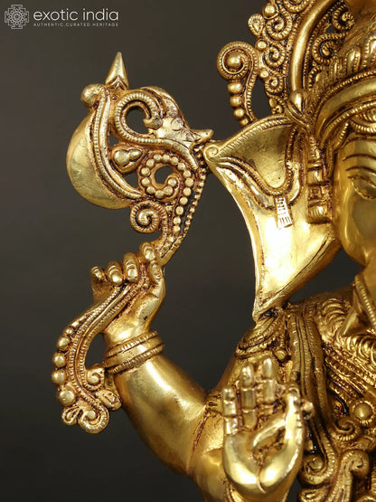 Brassaura™ Brass Ganesha Statue | Height 20 Inches & Weight 21 kgs
