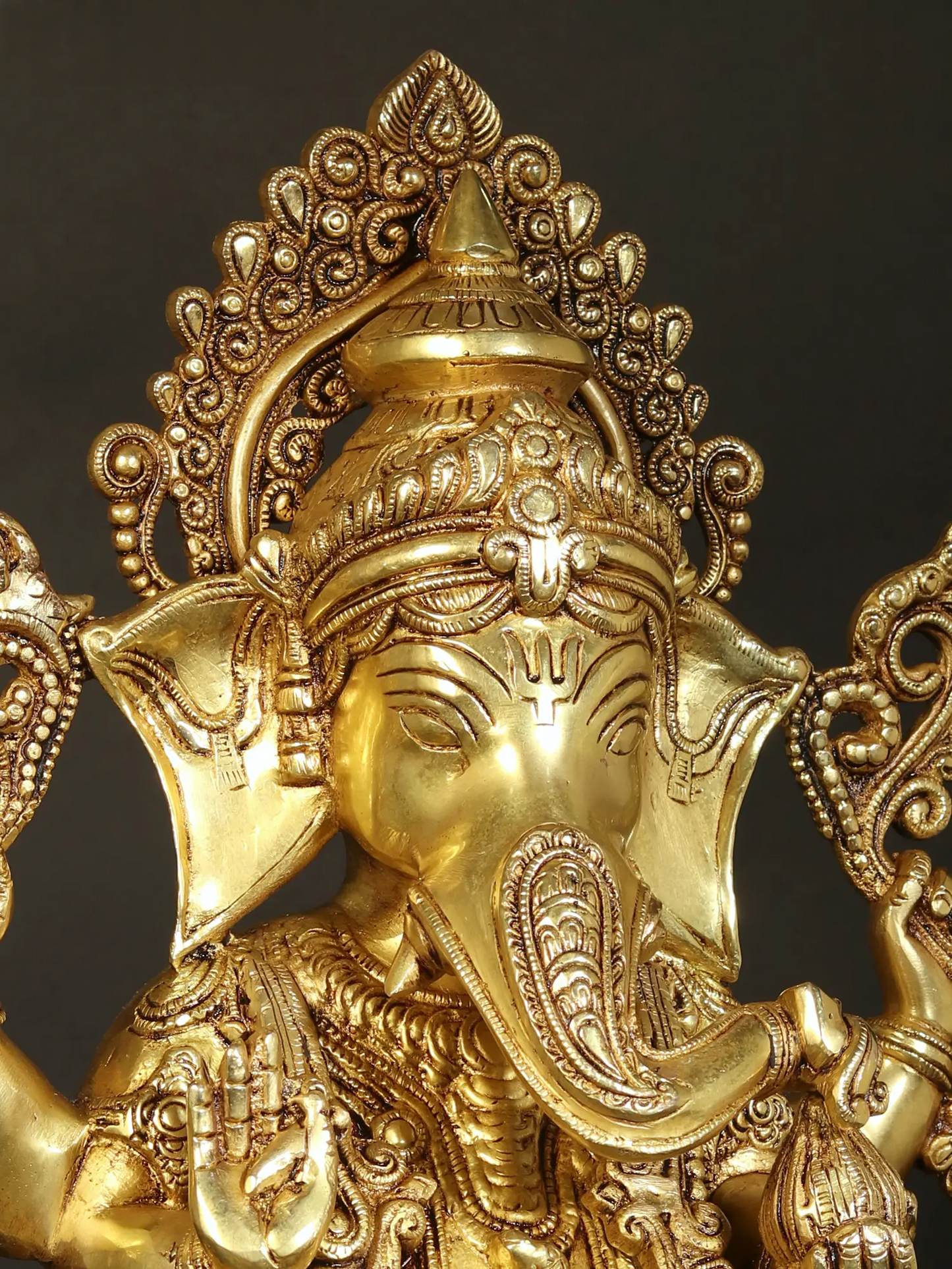 Brassaura™ Brass Ganesha Statue | Height 20 Inches & Weight 21 kgs