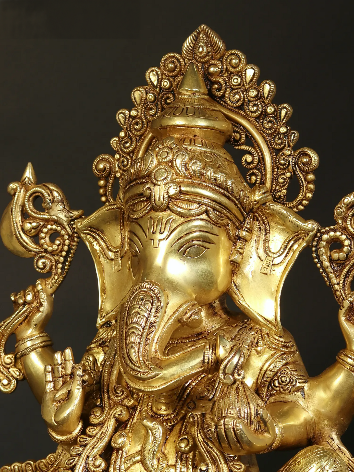 Brassaura™ Brass Ganesha Statue | Height 20 Inches & Weight 21 kgs