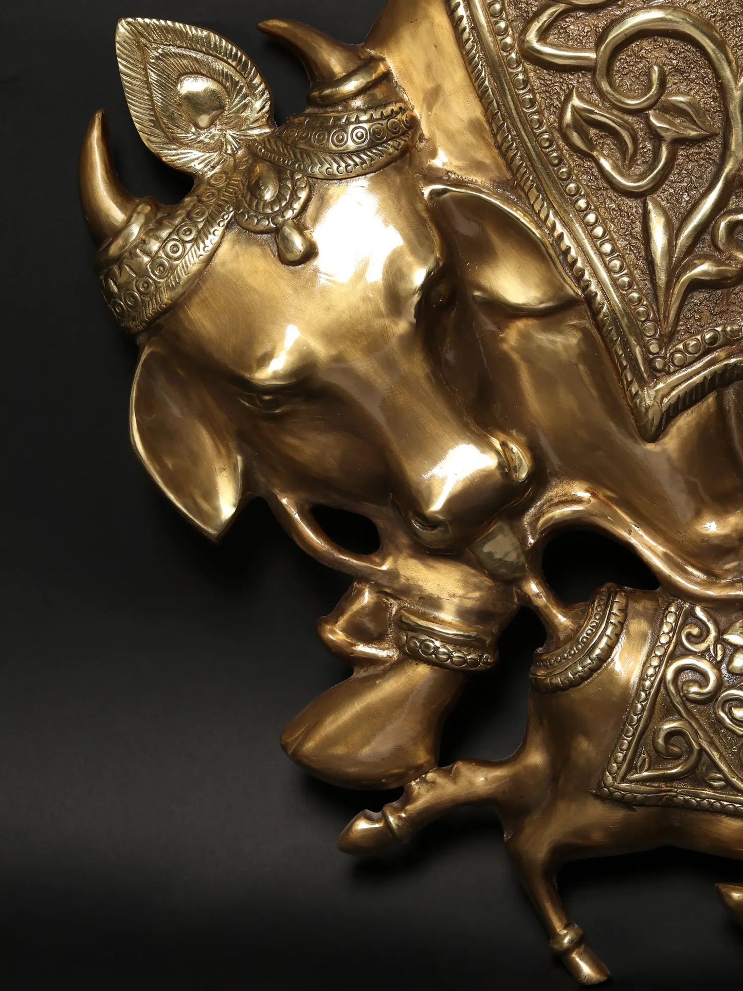 Brassaura® Brass Special Cow Baby Tree Statue | Height 74 Inches & Weight 58 kg