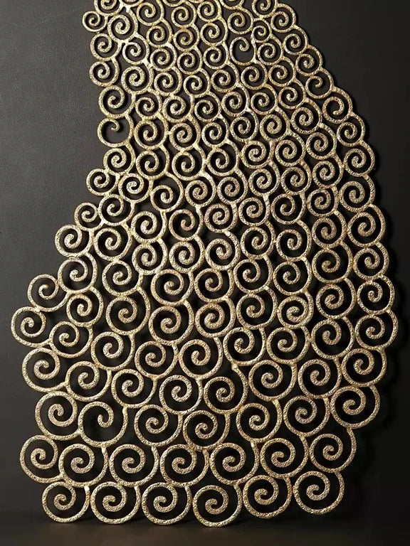 Brassaura® Brass Peacock Wall Sculpture | Height 160 cm