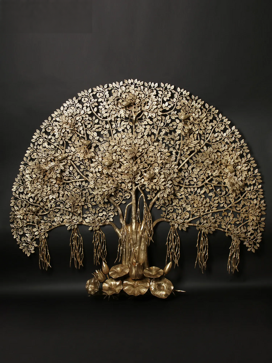 Brassaura® Brass Tree of Life Kalpvriksha Statue | Height 54.92 Inches & Weight 58.50 kg