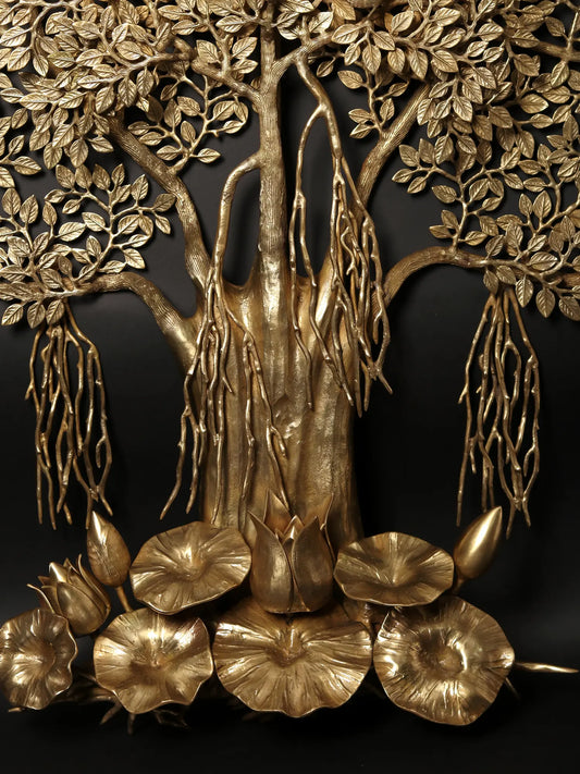 Brassaura® Brass Tree of Life Kalpvriksha Statue | Height 54.92 Inches & Weight 58.50 kg