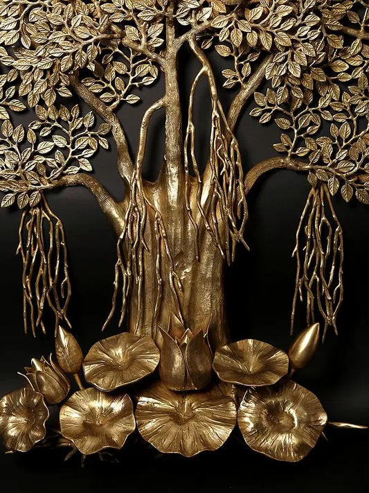 Brassaura® Brass Tree of Life Kalpvriksha Statue | Height 54.92 Inches & Weight 58.50 kg