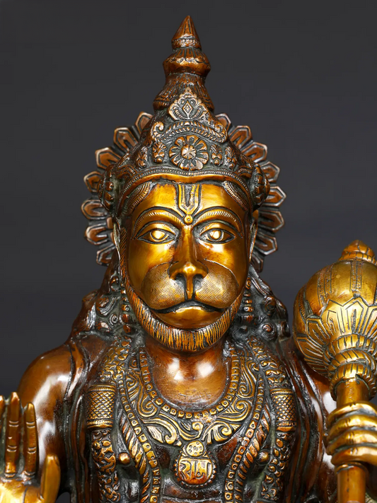 ब्रासौर® पंचमुखी हनुमान मूर्ति | पीतल की मूर्ति | ऊंचाई 20.5 इंच और वजन 20.80 किलोग्राम