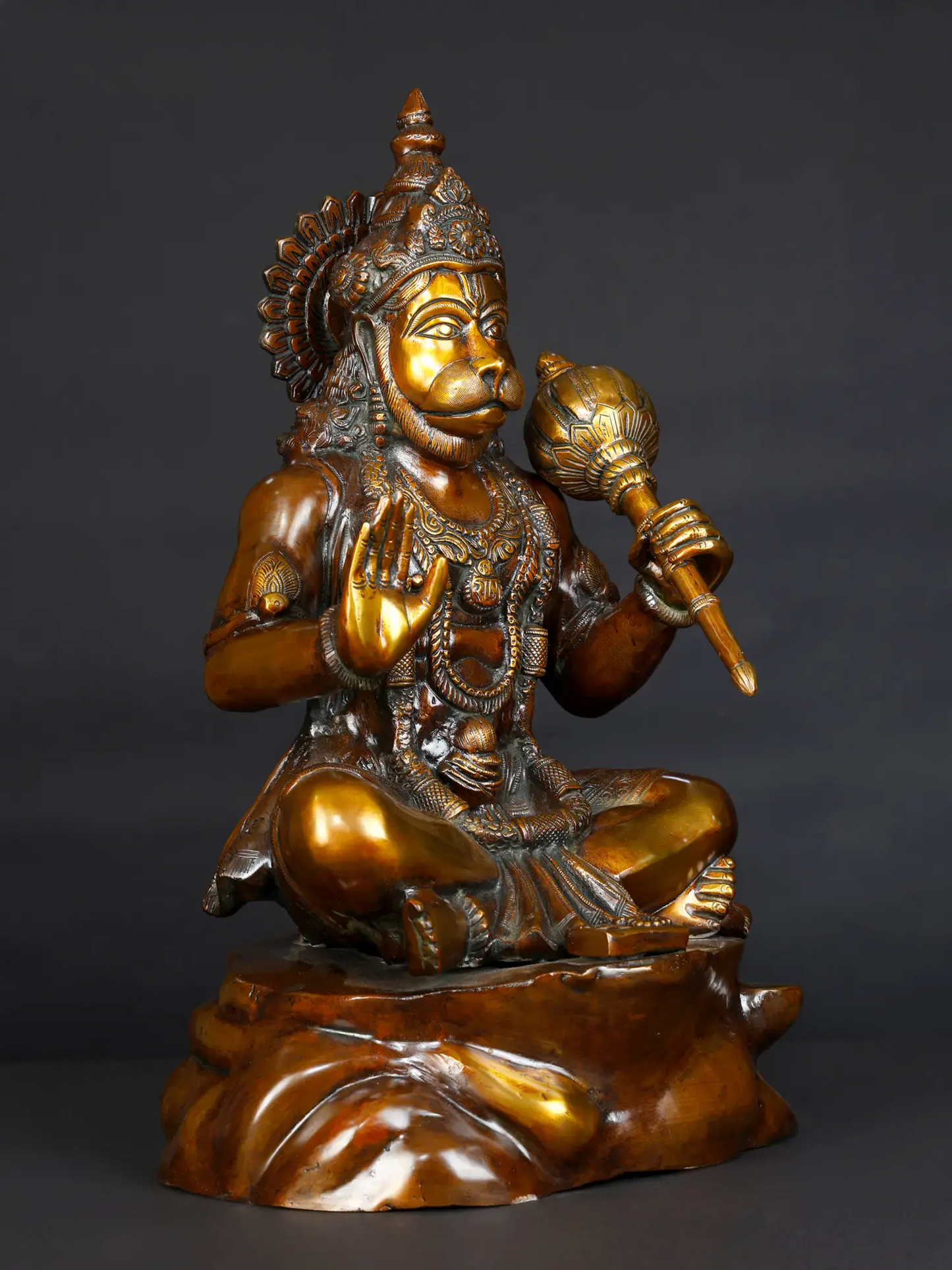 ब्रासौर® पंचमुखी हनुमान मूर्ति | पीतल की मूर्ति | ऊंचाई 20.5 इंच और वजन 20.80 किलोग्राम