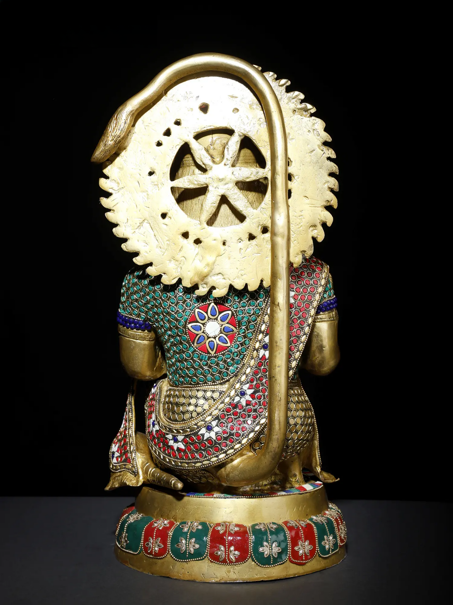 ब्रेसोरा® पंचमुखी हनुमान प्रतिमा | जटिल जड़ाई के काम के साथ पीतल | ऊंचाई 19 इंच और वजन 38.80 किलोग्राम