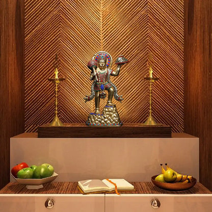 Brassaura® Panchmukhi Hanuman Statue | Brass with Intricate Detailing | Height 12.2 Inches & Weight 6.06 kgs