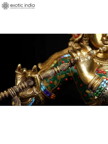 Brassaura® Brass Krishna Statue | Height 26.2 Inches & Weight 15.10 kg