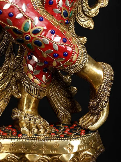 Brassaura® Brass Krishna Statue | Height 26.2 Inches & Weight 15.10 kg