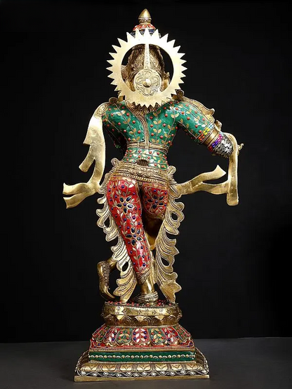 Brassaura® Brass Krishna Statue | Height 26.2 Inches & Weight 15.10 kg