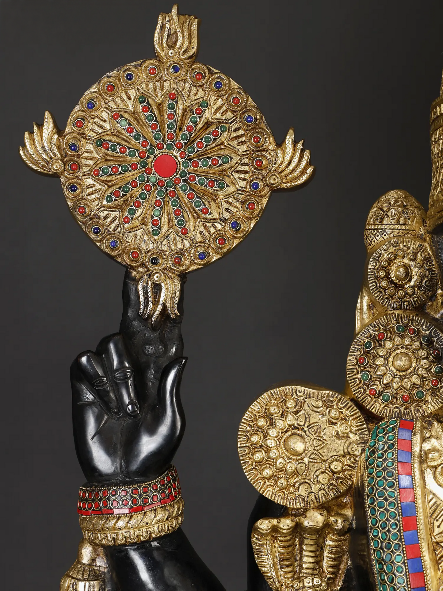 Brassaura® Brass Venkateswara Statue | Height 69 Inches & Weight 103 kg
