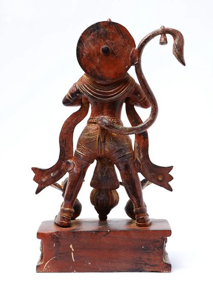 Brassaura® Panchamukhi Hanuman Standing with Gada & Purnaghata | Height 12.2 Inches & Weight 4.05 kgs