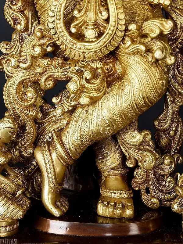 Brassaura® Brass Krishna Statue | Height 86.5 cm & Weight 52.90 kg