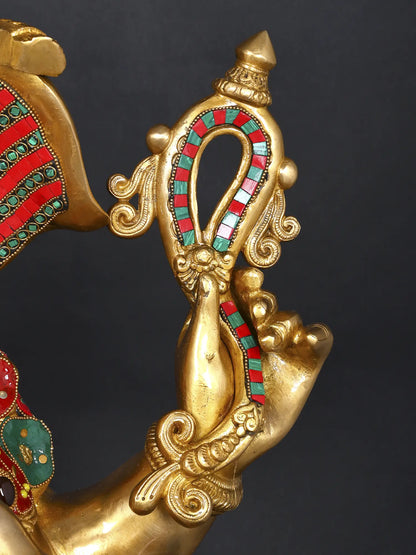 Brassaura™ Brass Ganesha Statue | Height 32 Inches & Weight 69.50 kgs