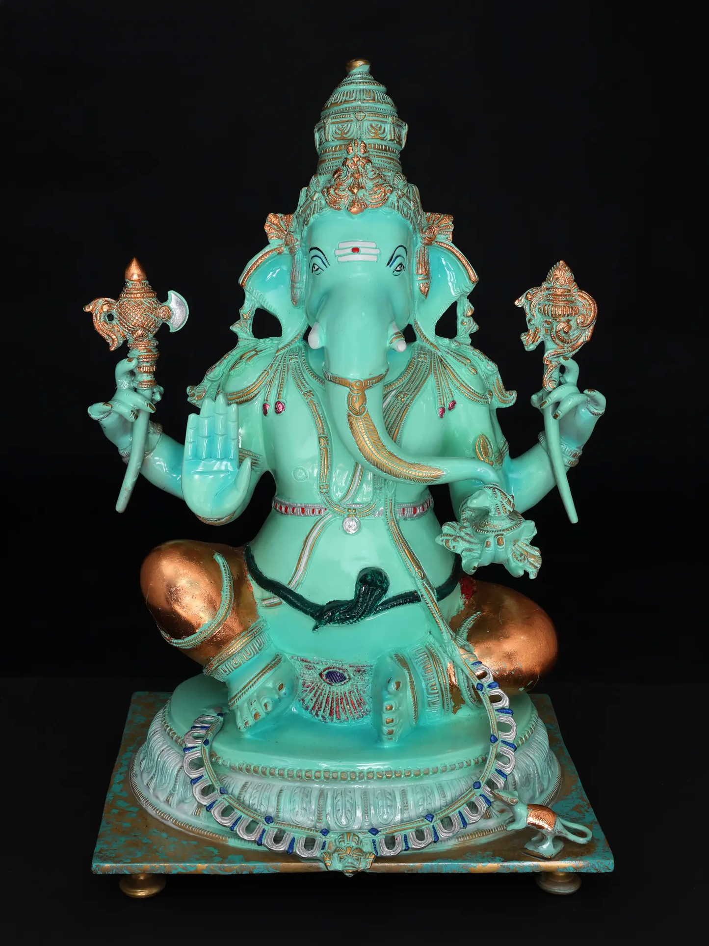 Brassaura™ Brass Ganesha Statue | Height 20 Inches & Weight 22.30 kgs