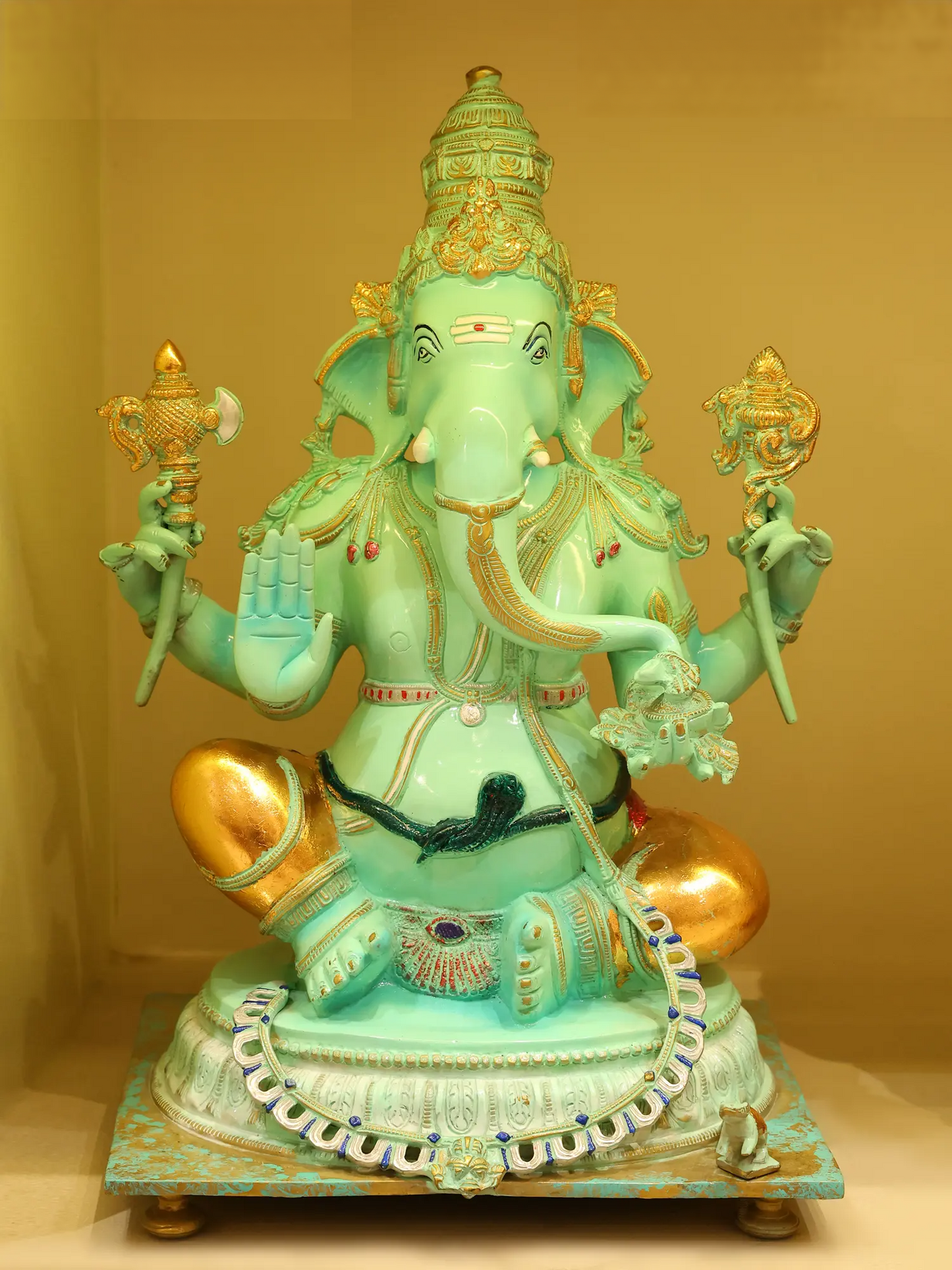 Brassaura™ Brass Ganesha Statue | Height 20 Inches & Weight 22.30 kgs