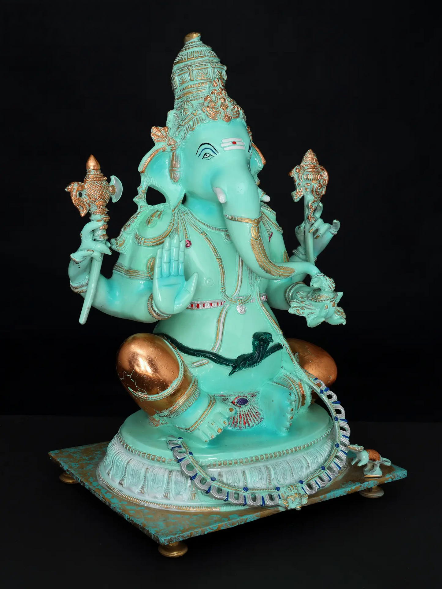 Brassaura™ Brass Ganesha Statue | Height 20 Inches & Weight 22.30 kgs