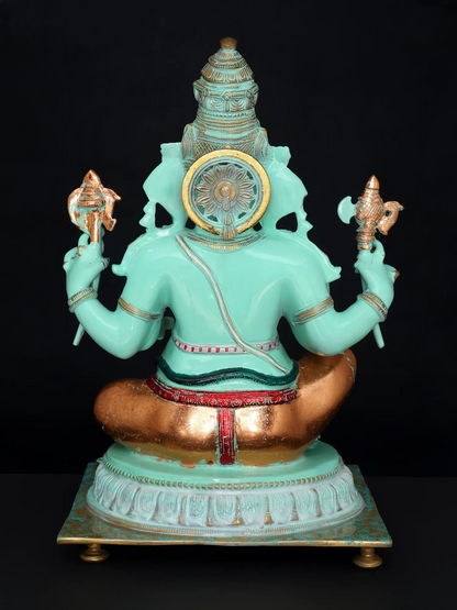 Brassaura™ Brass Ganesha Statue | Height 20 Inches & Weight 22.30 kgs