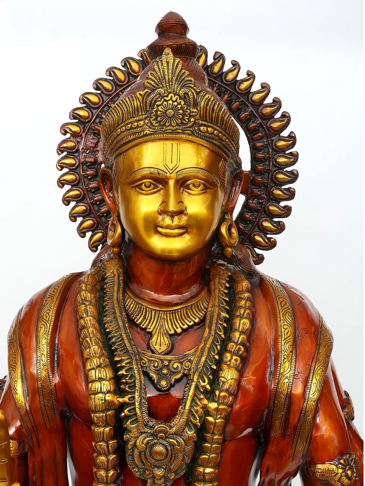 Brassaura® Large Lord Vishnu Brass Statue | Height 72 Inches & Weight 168.80 kgs
