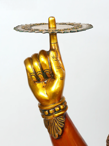 Brassaura® Large Lord Vishnu Brass Statue | Height 72 Inches & Weight 168.80 kgs