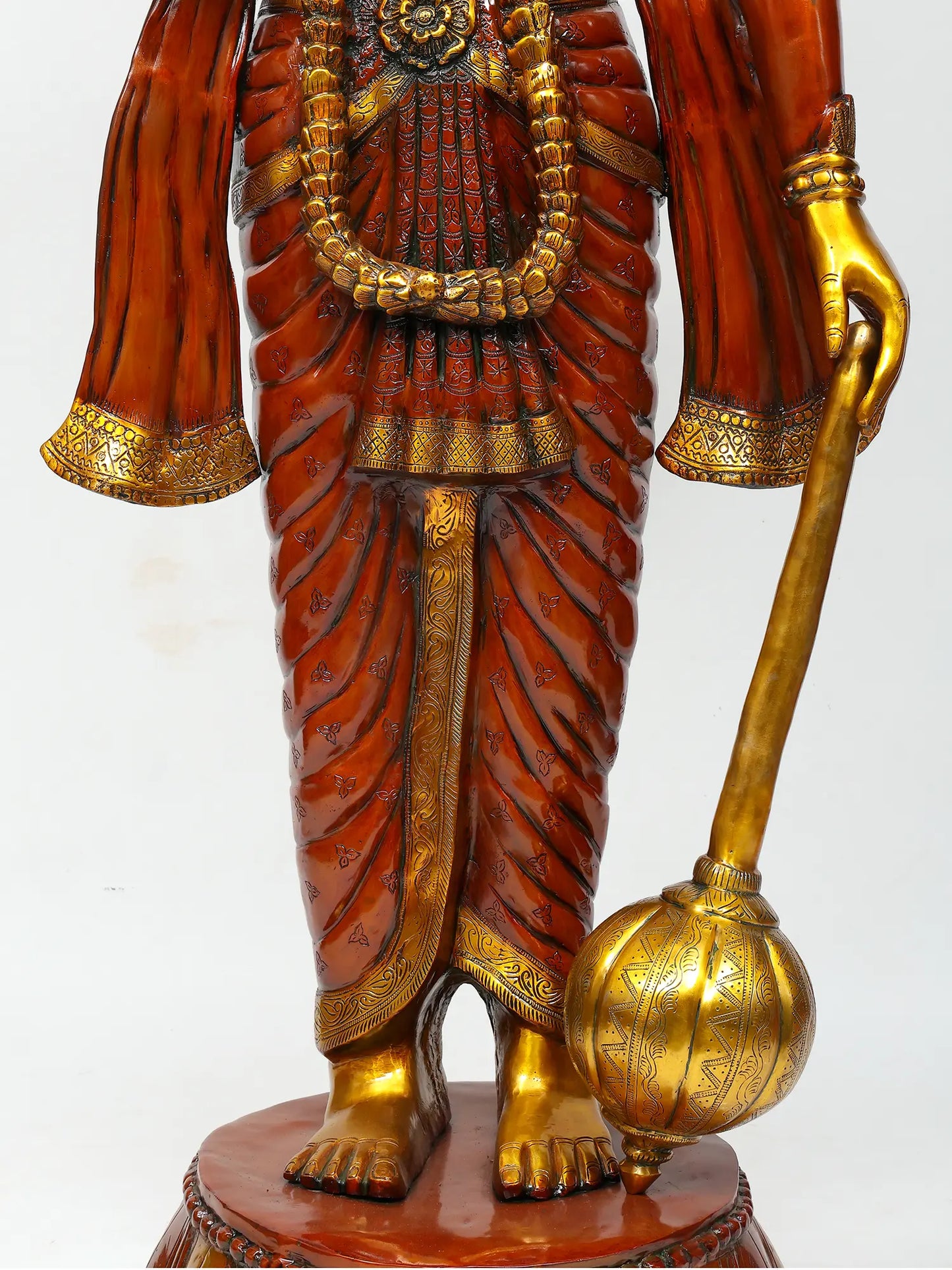 Brassaura® Large Lord Vishnu Brass Statue | Height 72 Inches & Weight 168.80 kgs