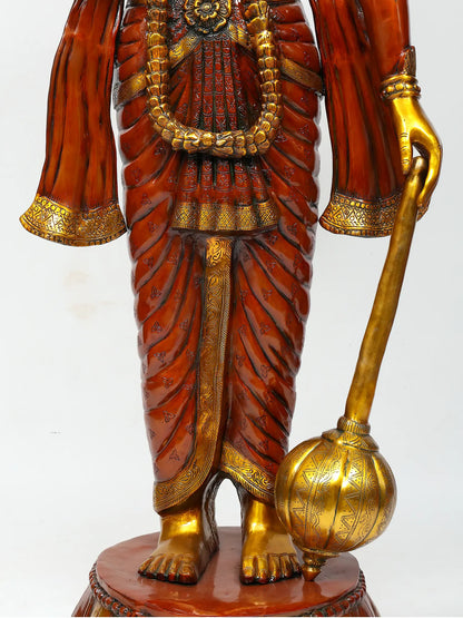 Brassaura® Large Lord Vishnu Brass Statue | Height 72 Inches & Weight 168.80 kgs