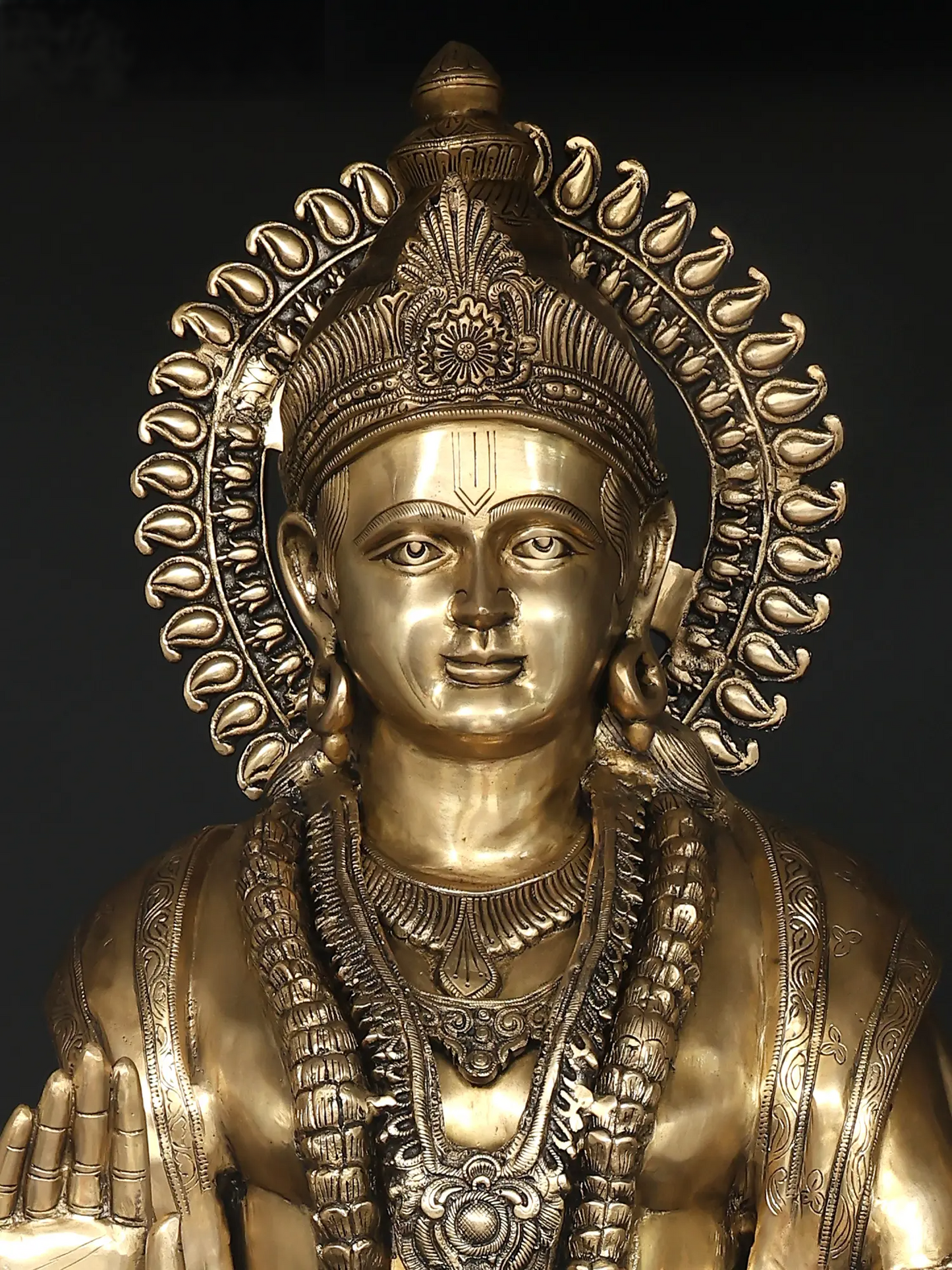Brassaura® Large Lord Vishnu Brass Statue | Height 72 Inches & Weight 168.80 kgs