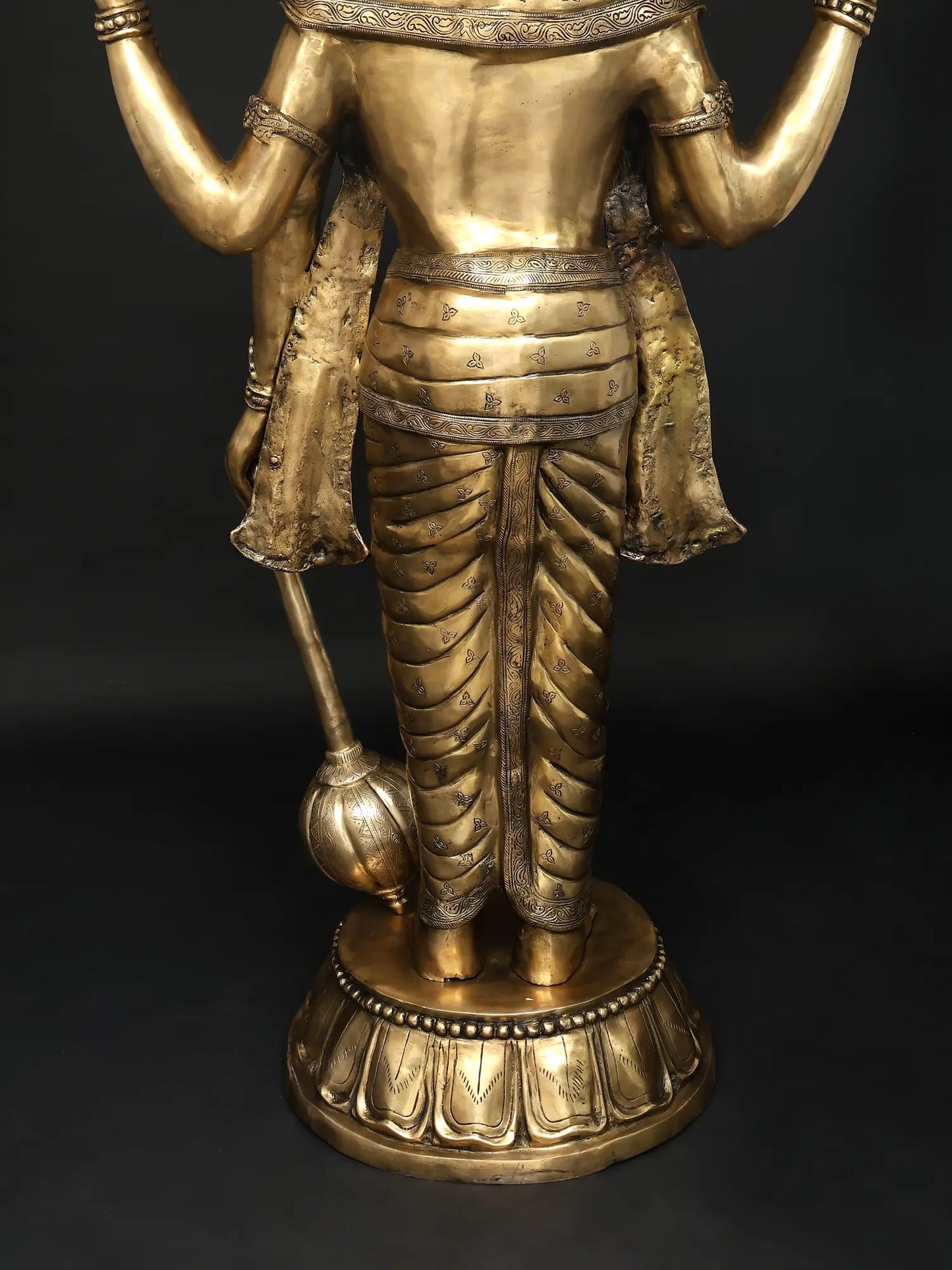 Brassaura® Large Lord Vishnu Brass Statue | Height 72 Inches & Weight 168.80 kgs