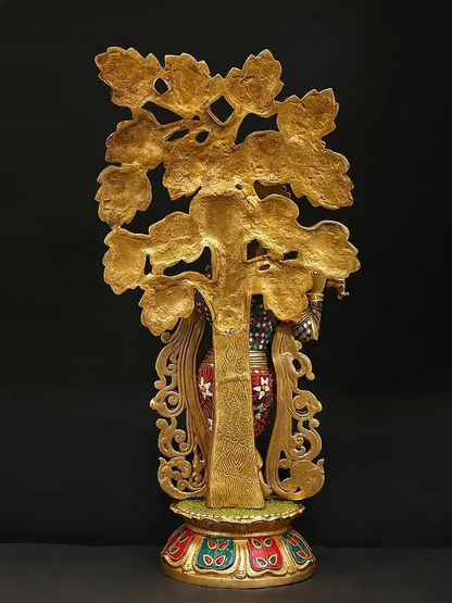 Brassaura® Brass Krishna Statue | Height 24 Inches & Weight 13.79 kg